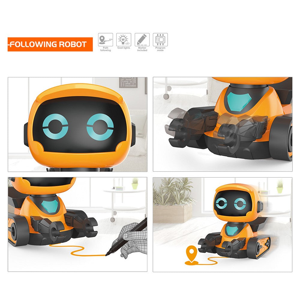 JLY TOYS For Children Collision Resistant Line Following Smart Robot Toy with Sound Effects