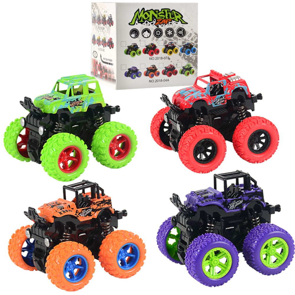 9cm Little Jeep Off-Road Vehicle Strong Four Big Wheel Inertia Scale Friction Power Car Boy Toy Gift