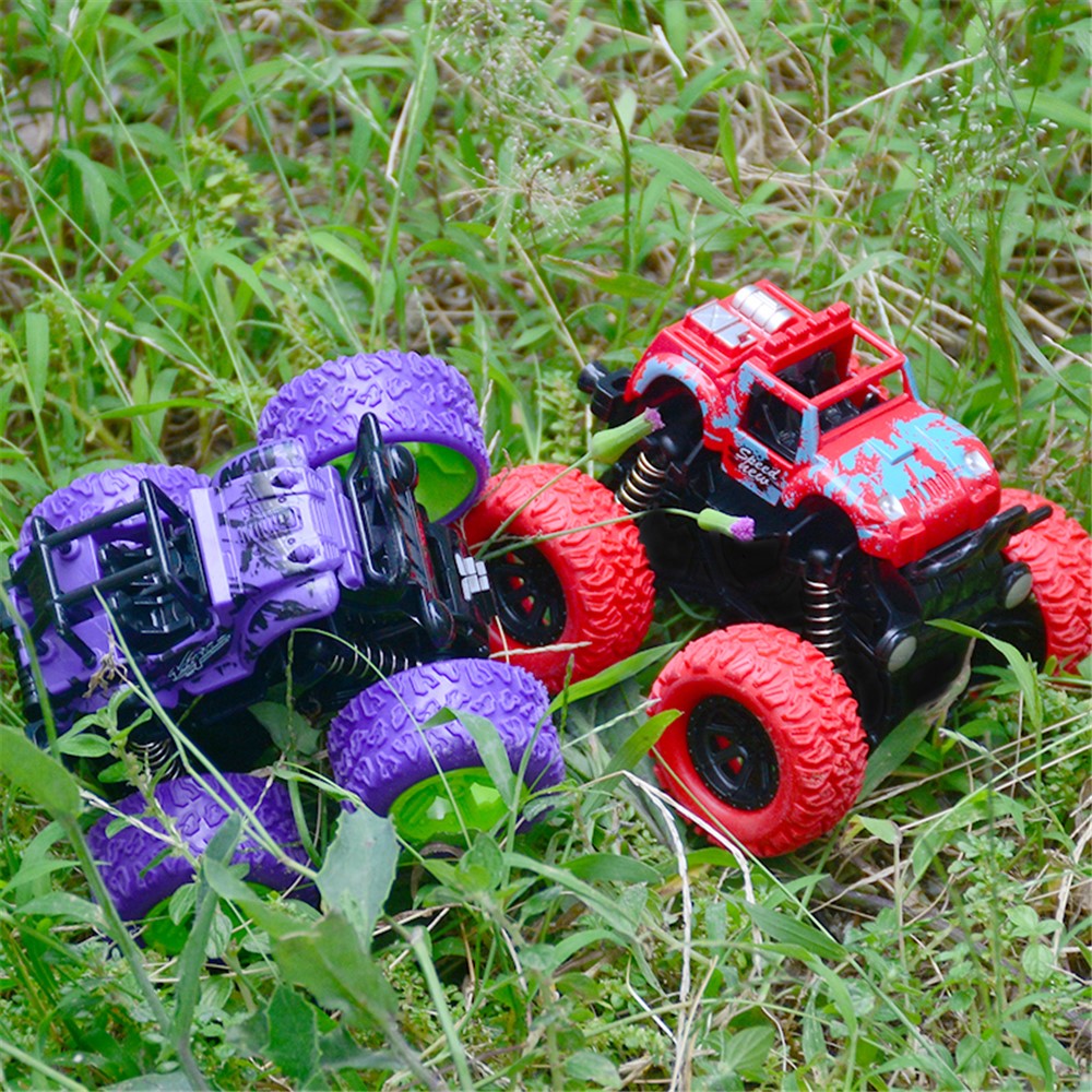 9cm Little Jeep Off-Road Vehicle Strong Four Big Wheel Inertia Scale Friction Power Car Boy Toy Gift