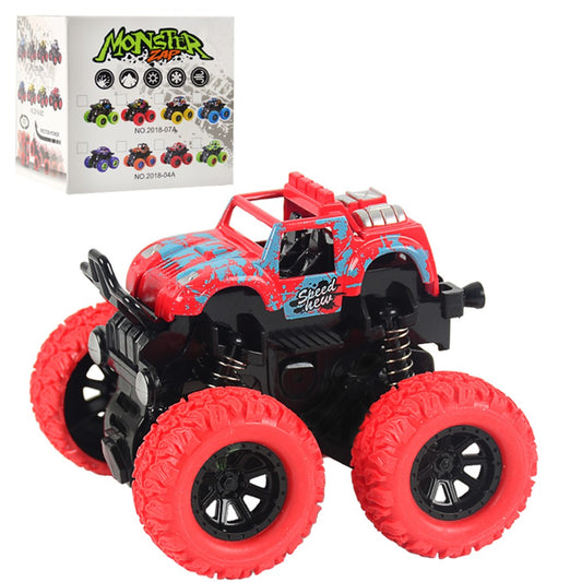 9cm Little Jeep Off-Road Vehicle Strong Four Big Wheel Inertia Scale Friction Power Car Boy Toy Gift
