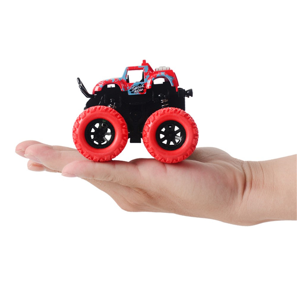 9cm Little Jeep Off-Road Vehicle Strong Four Big Wheel Inertia Scale Friction Power Car Boy Toy Gift