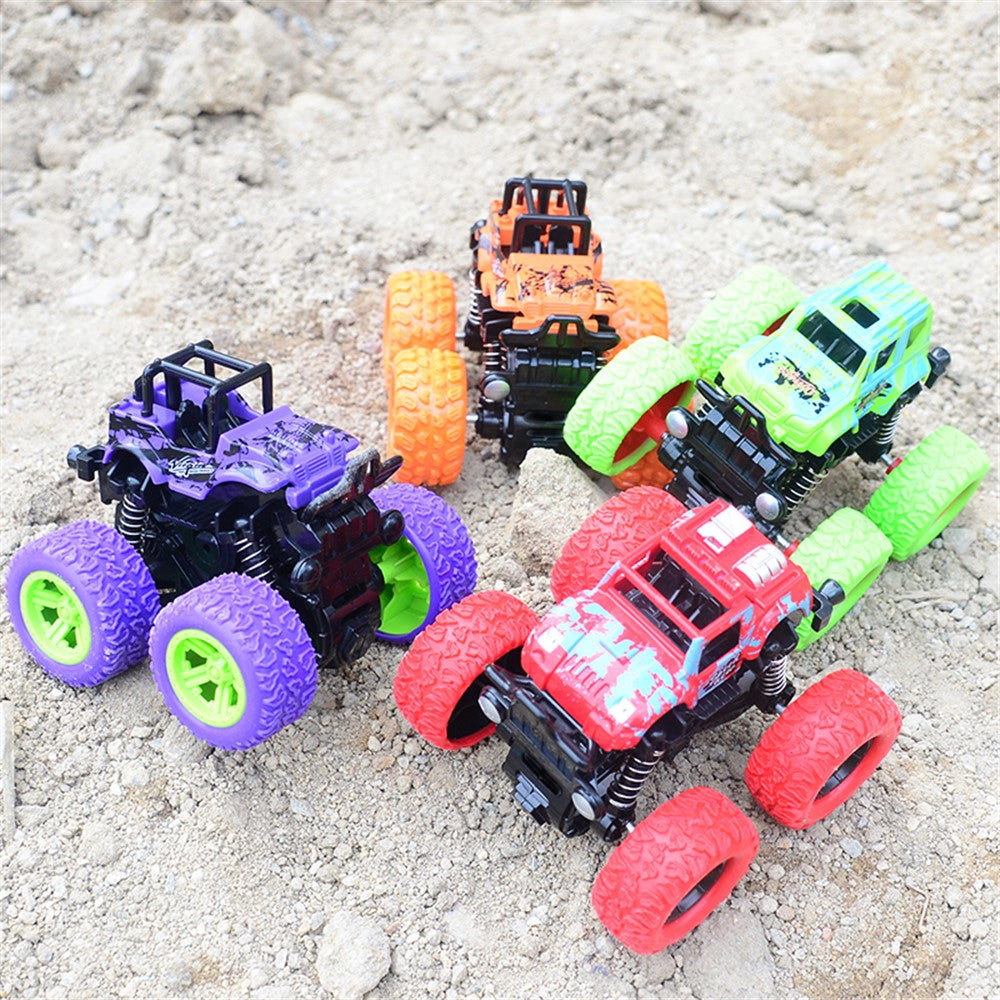 9cm Little Jeep Off-Road Vehicle Strong Four Big Wheel Inertia Scale Friction Power Car Boy Toy Gift