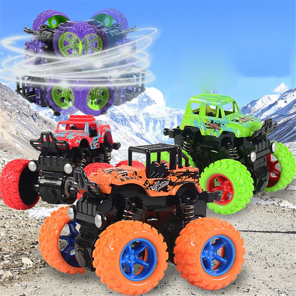 9cm Little Jeep Off-Road Vehicle Strong Four Big Wheel Inertia Scale Friction Power Car Boy Toy Gift
