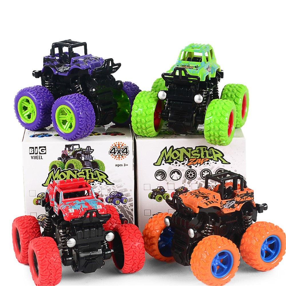 9cm Little Jeep Off-Road Vehicle Strong Four Big Wheel Inertia Scale Friction Power Car Boy Toy Gift