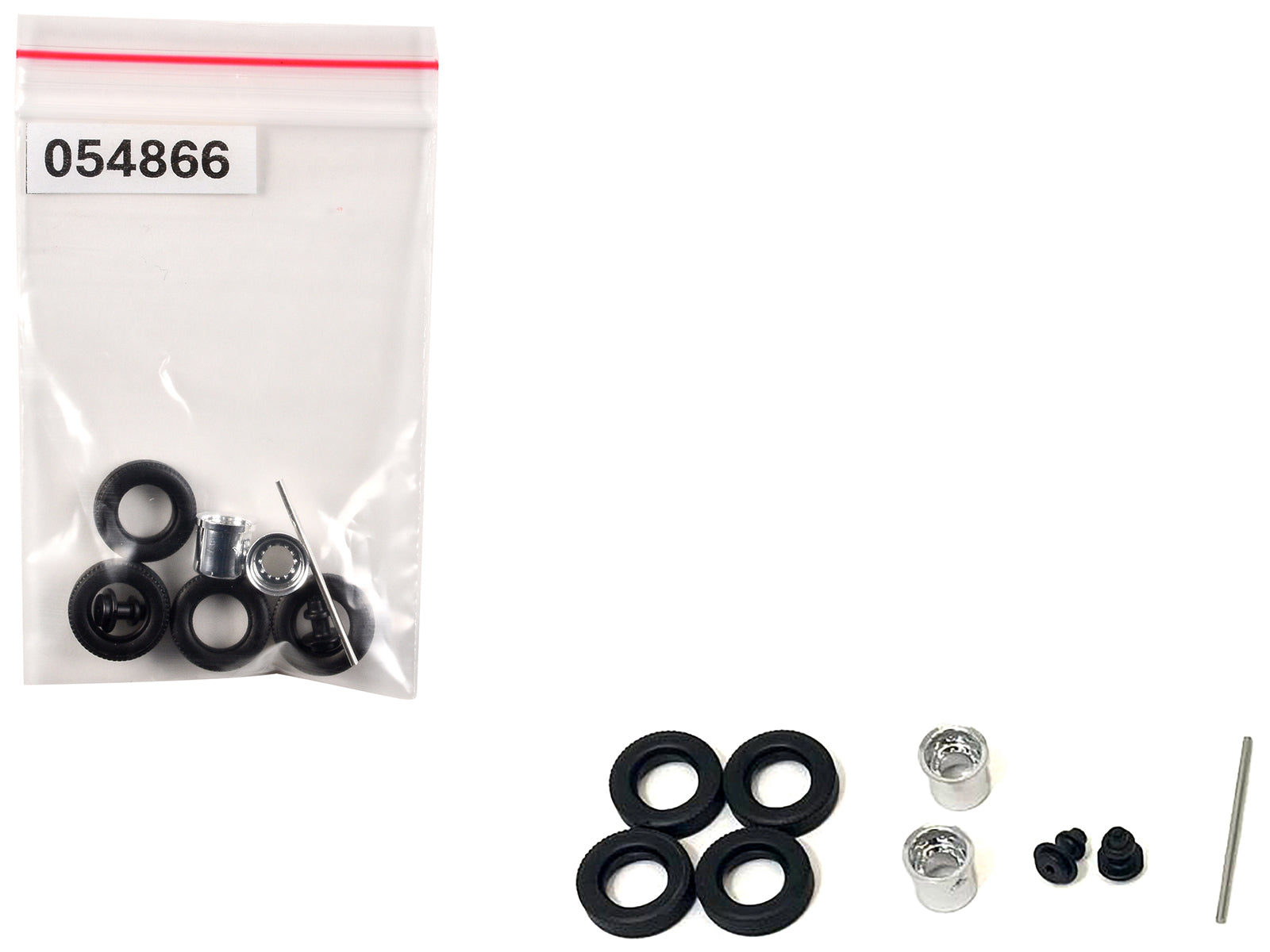 Rear Hypoid Wheelset Chrome 1/87 (HO) Plastic Model by Promotex