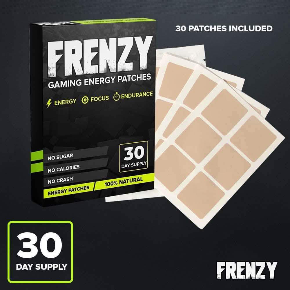 100% Natural Frenzy Gaming Energy Patches