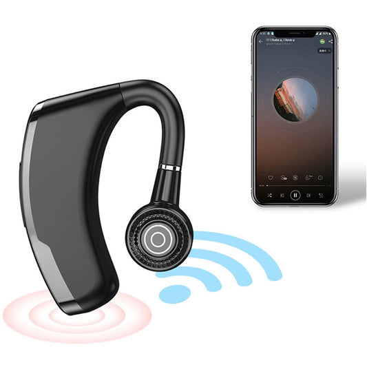 V10P Business Single Ear Wireless Bluetooth-compatible Earhook Headset Voice Prompt Hands-free Call Music Earphone