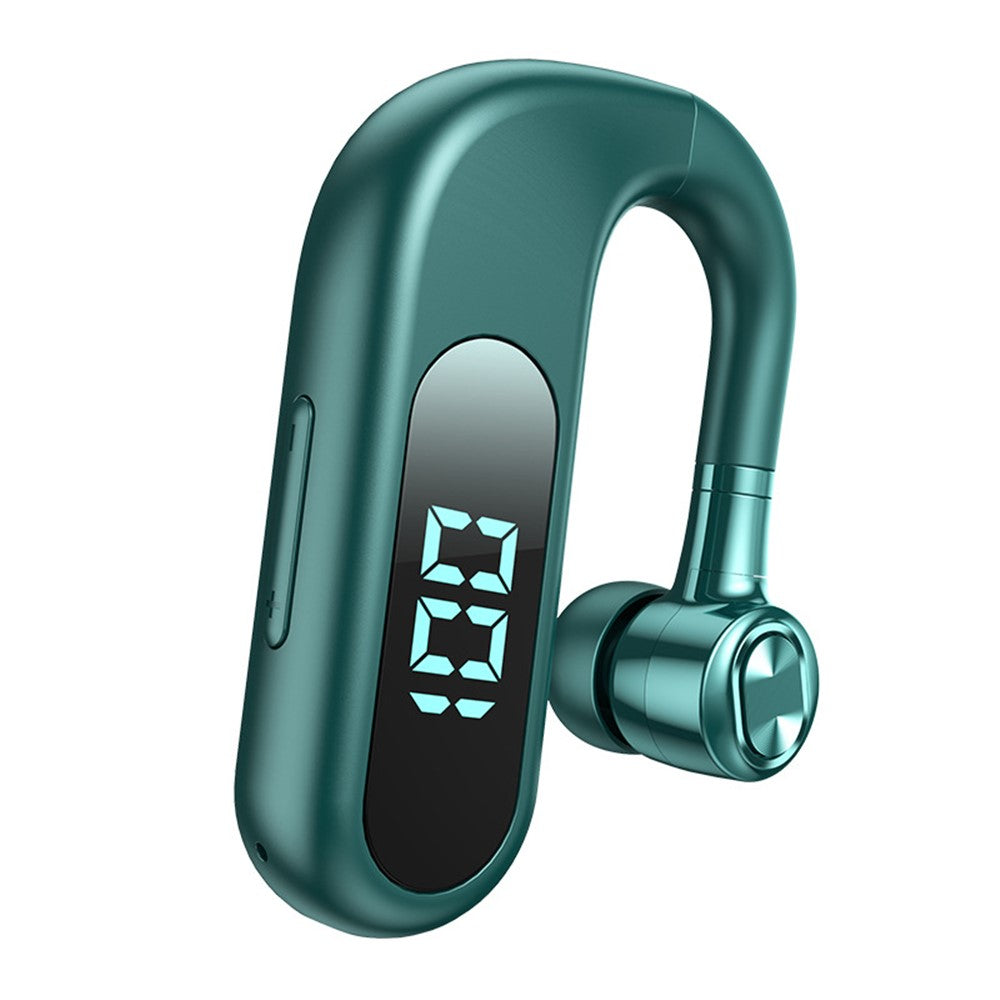 V13 Business Single Ear Earhook Wireless Bluetooth-compatible 5.2 Headset Hands-free Earphone with Smart Digital Display