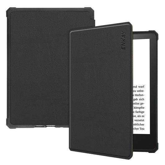ENKAY HAT PRINCE Solid Color Auto Wake / Sleep PU Leather Protective Case Cover for Amazon Kindle Paperwhite 5 (2021)