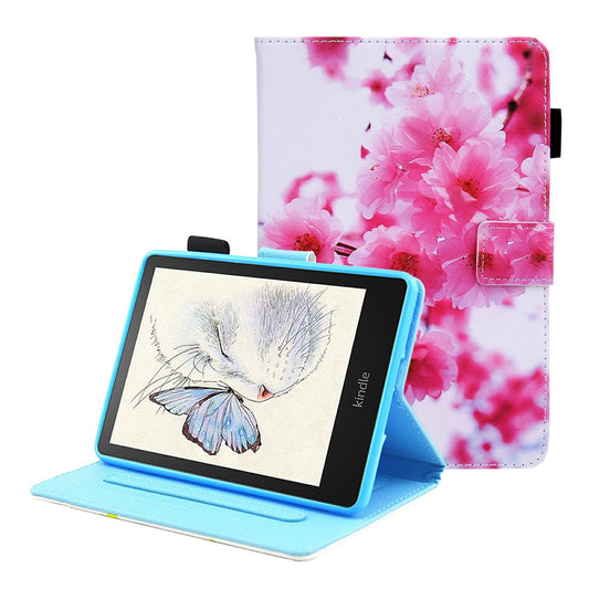 Foldable Stand Card Slots Design Pattern Printing Full Protection Leather Case Cover for Amazon Kindle Paperwhite 5 (2021)