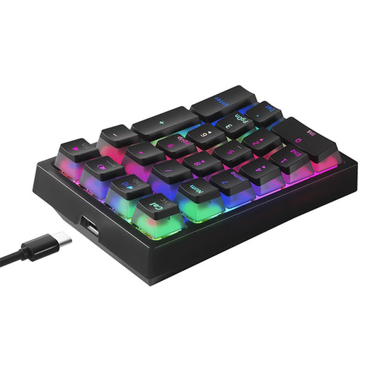 IBLANCOD K10 Wired Numeric Keypad Backlit 21 Keys PC Laptop External Mini Numpad Keyboard
