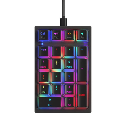 IBLANCOD K10 Wired Numeric Keypad Backlit 21 Keys PC Laptop External Mini Numpad Keyboard