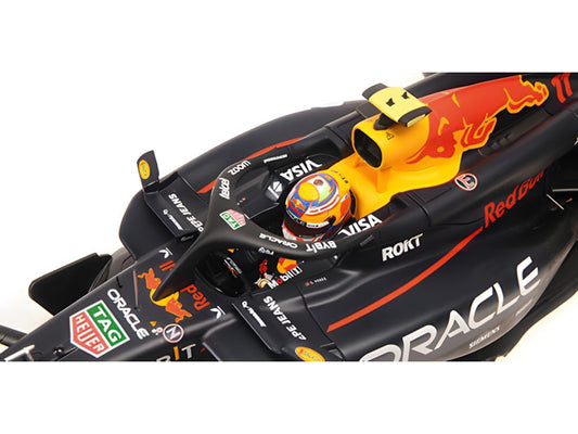 Red Bull Racing RB20 #11 Sergio Perez "Oracle" 2nd Place F1 Formula One "Bahrain GP" (2024) with Driver Limited Edition to 180 pieces Worldwide 1/18 Diecast Model Car by Minichamps