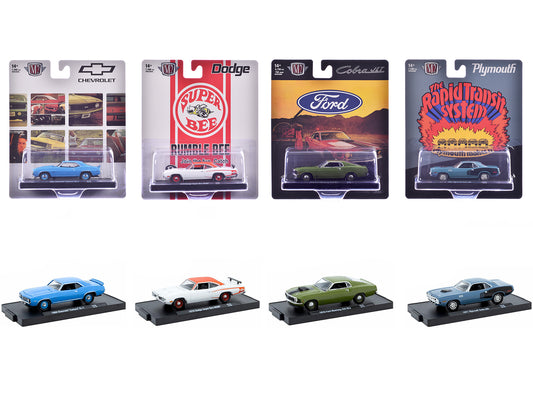 "Auto-Drivers" Set of 4 pieces in Blister Packs Release 125 Limited Edition to 7500 pieces Worldwide 1/64 Diecast Model Cars by M2 Machines