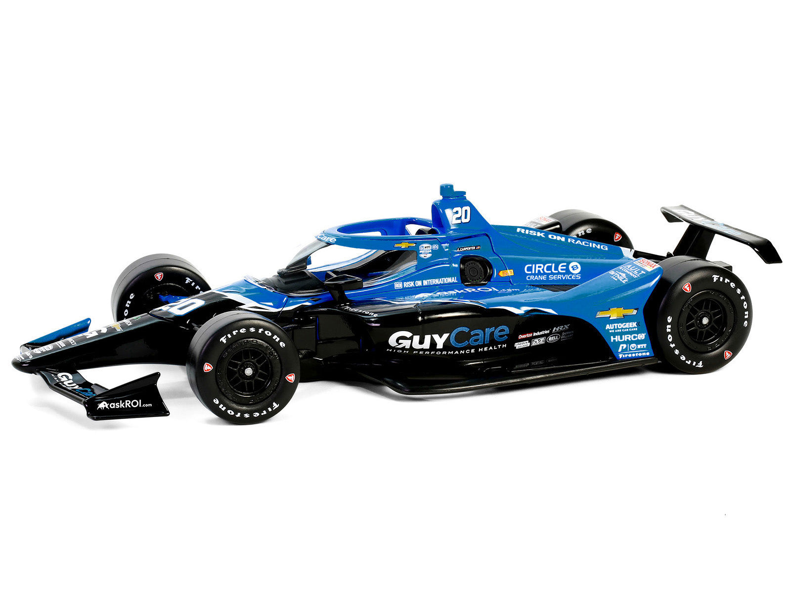 Dallara IndyCar #20 Ed Carpenter "Guy Care" Ed Carpenter Racing "NTT IndyCar Series" (2024) 1/18 Diecast Model Car by Greenlight