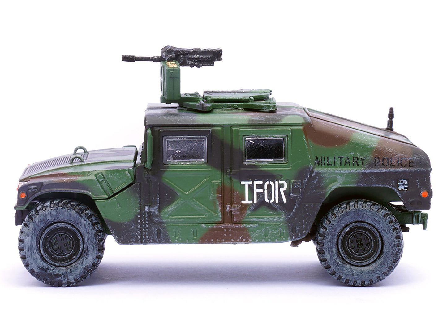 M988 Modern 4√ó4 Utility Vehicle with Grenade Launcher Camouflage "Military Police 65th Company 519th MP Battalion IFOR HQ ARRC Forward Brcko Bosnia and Herzegovina" (1996) "Military Miniature" Series 1/64 Diecast Model by Panzerkampf