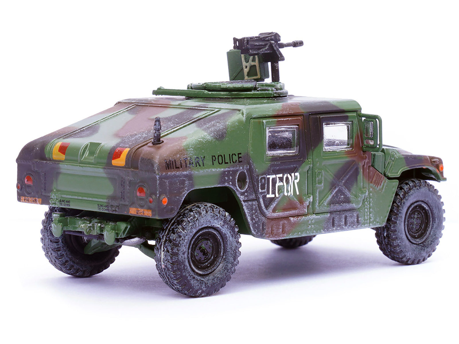 M988 Modern 4√ó4 Utility Vehicle with Grenade Launcher Camouflage "Military Police 65th Company 519th MP Battalion IFOR HQ ARRC Forward Brcko Bosnia and Herzegovina" (1996) "Military Miniature" Series 1/64 Diecast Model by Panzerkampf