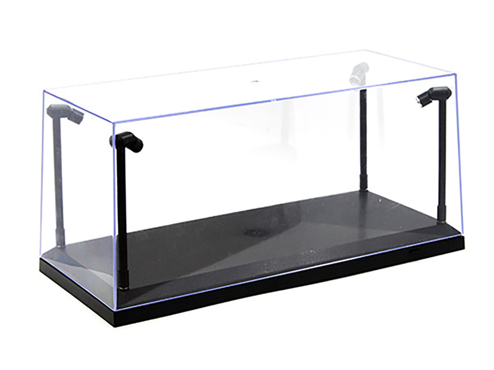 Collectible Display Show Case with LED Lights and Black Base for 1/24 1/18  Models by Illumibox