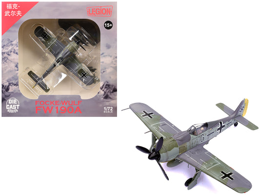 Focke-Wulf Fw 190A Aircraft "14-Victory Ace Hauptmann Wilhelm Gath Stab/JG 26 Schlageter France" (1942) German Luftwaffe 1/72 Diecast Model Airplane by Legion