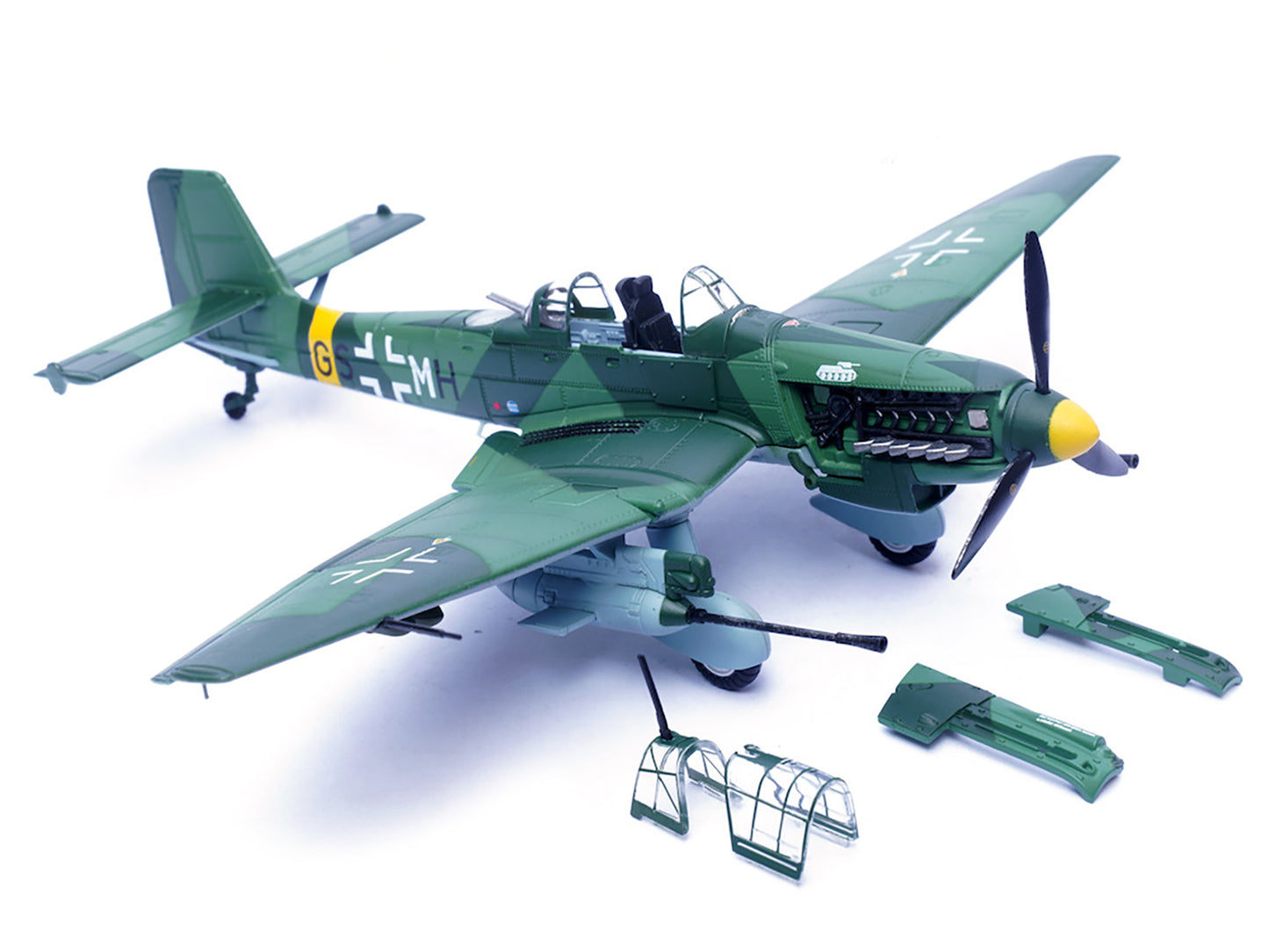 Junkers Ju 87G1 Stuka Bomber Aircraft "10.(Pz)/SG 2 Immelmann GS+MH Dubno Ukraine" (1944) German Luftwaffe "Wing" Series 1/72 Diecast Model by Panzerkampf