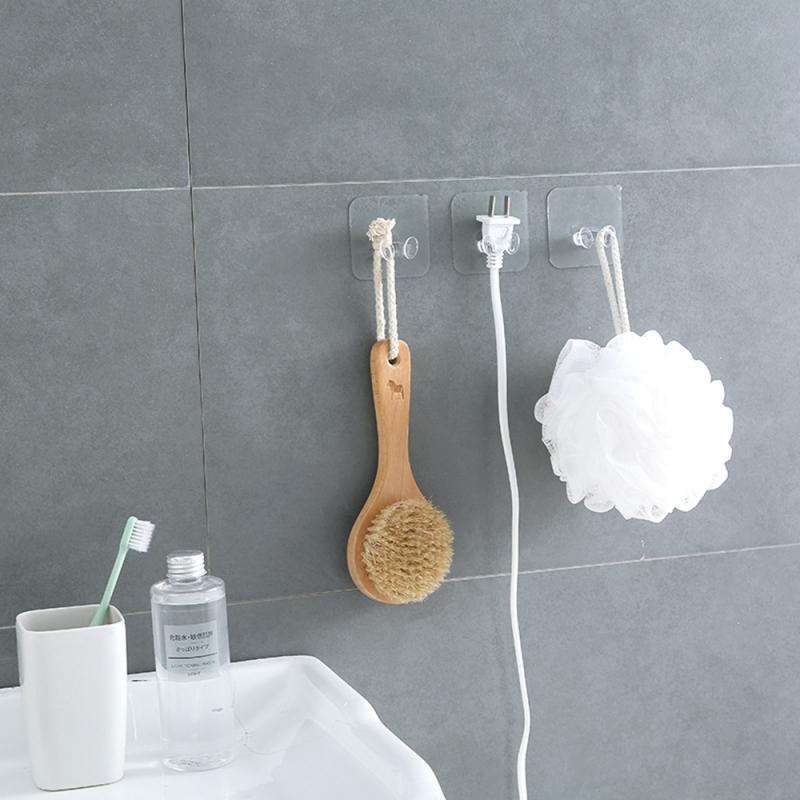 Transparent Plastic Plug Hook Seamless Strong Power Plug Socket Hook