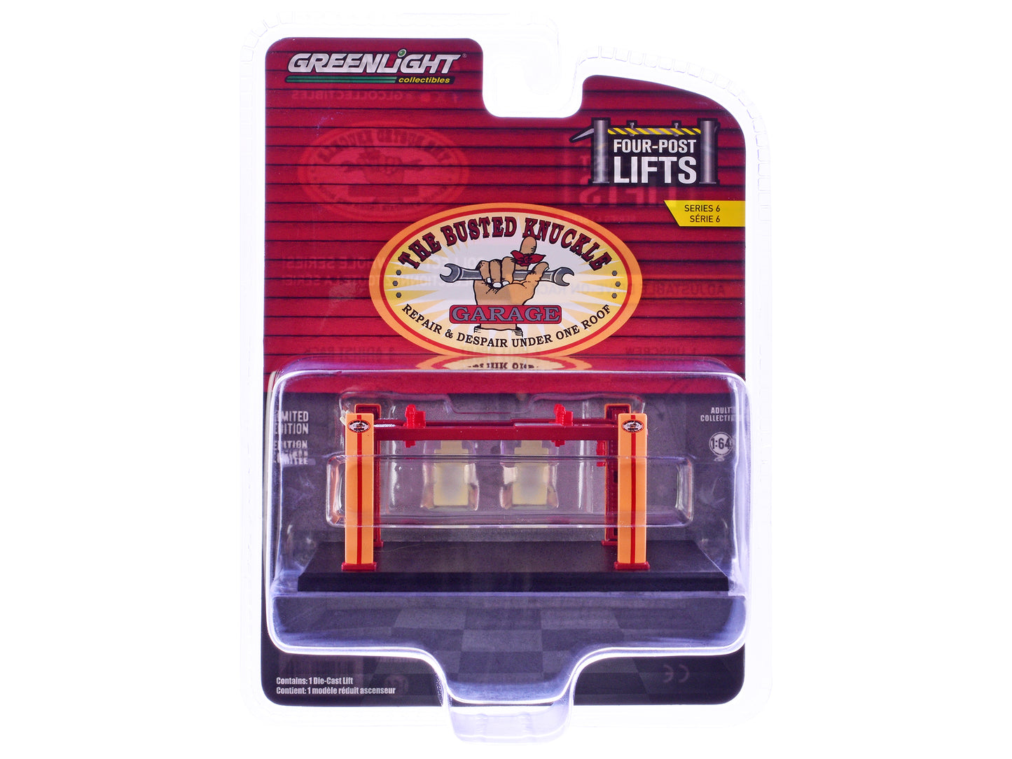 "Four-Post Lifts" Set of 3 pieces Series 6 1/64 Diecast Models by Greenlight