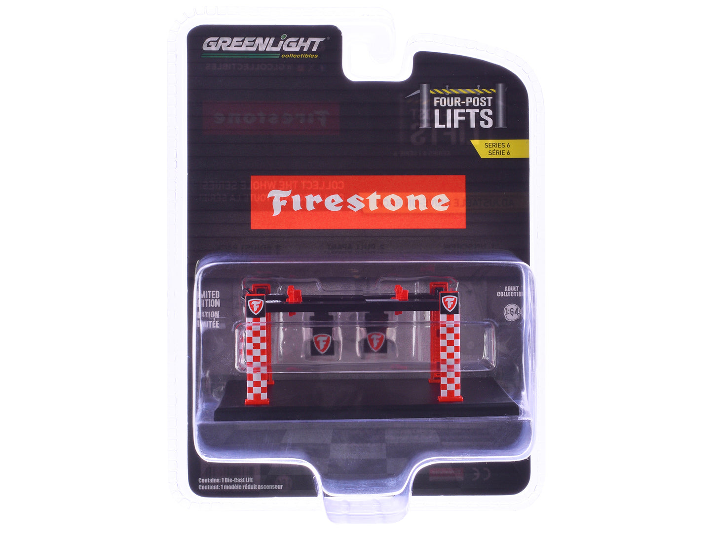 "Four-Post Lifts" Set of 3 pieces Series 6 1/64 Diecast Models by Greenlight