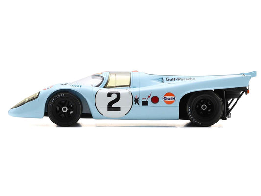 Porsche 917K #2 Pedro Rodriguez - Jackie Oliver "J.W. Automotive Engineering" Winner "24 Hours of Daytona" (1971) with Acrylic Display Case 1/18 Model Car by Spark