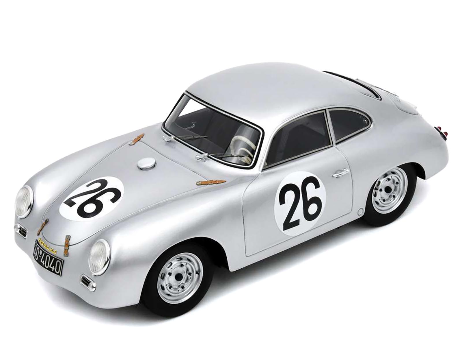 Porsche 356 #26 Max Nathan - Helmut 'Helm' Glockler "Porsche KG" "24 Hours of Le Mans" (1956) with Acrylic Display Case 1/18 Model Car by Spark