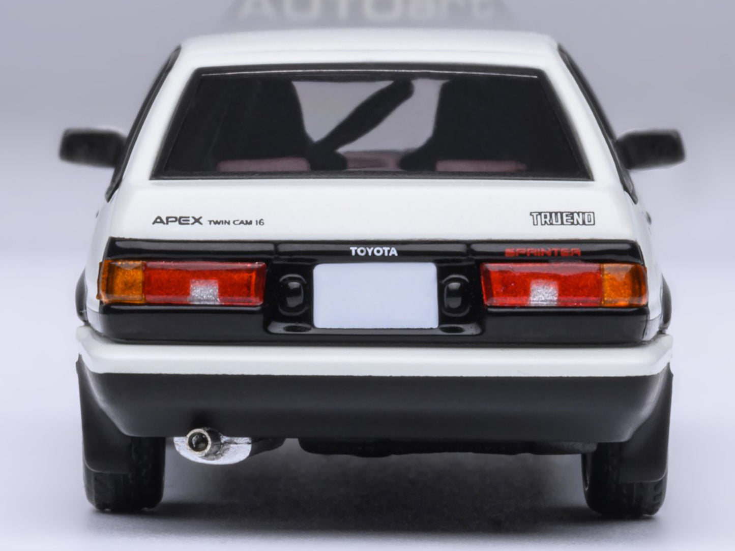 Toyota Sprinter Trueno (AE86) RHD (Right Hand Drive) "Project D Final Version" White with Graphics "Initial D" (1998-2021) TV Series 1/64 Diecast Model Car by Autoart