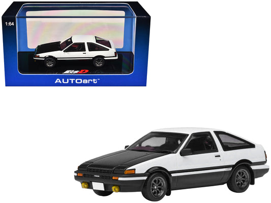 Toyota Sprinter Trueno (AE86) RHD (Right Hand Drive) "Project D Final Version" White with Graphics "Initial D" (1998-2021) TV Series 1/64 Diecast Model Car by Autoart