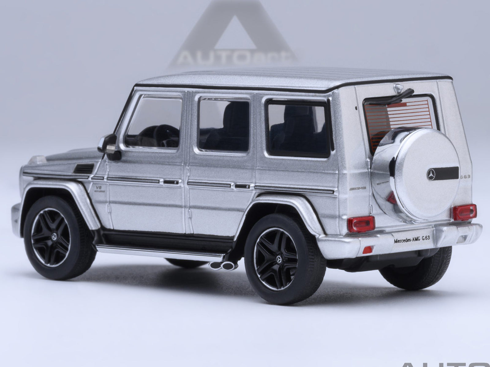 2017 Mercedes-Benz AMG G 63 Silver Metallic 1/64 Diecast Model Car by Autoart