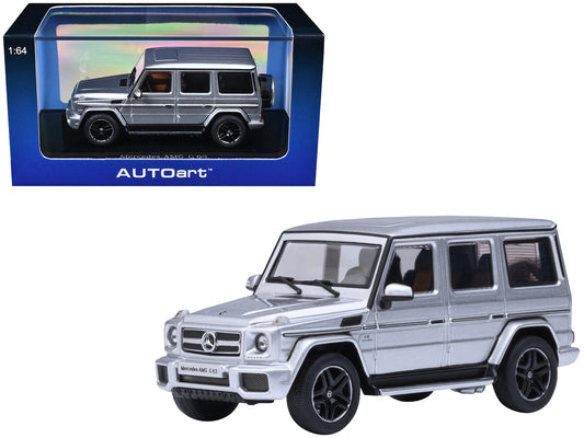 2017 Mercedes-Benz AMG G 63 Silver Metallic 1/64 Diecast Model Car by Autoart