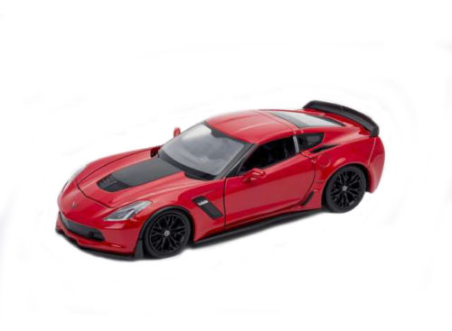 2017 Chevrolet Corvette Z06 Red 1/24-1/27 Diecast Model Car by Welly