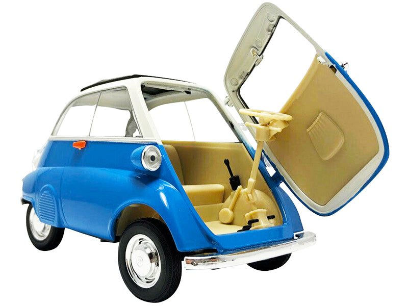 BMW Isetta Blue and White "NEX Models" 1/18 Diecast Model Car by Welly