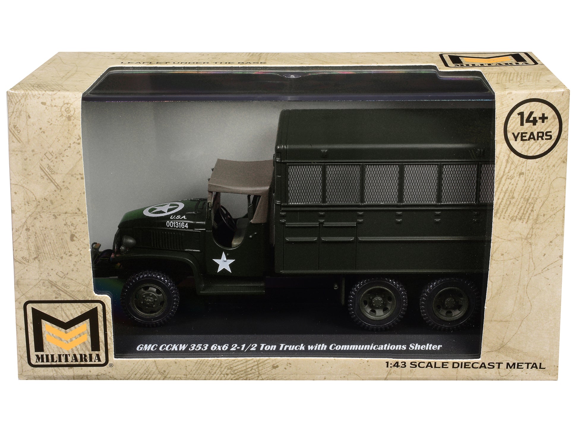 GMC CCKW 353 6x6 2-1/2 Ton Truck with Communications Shelter Olive Drab "United States Army" 1/43 Diecast Model by Militaria Die Cast