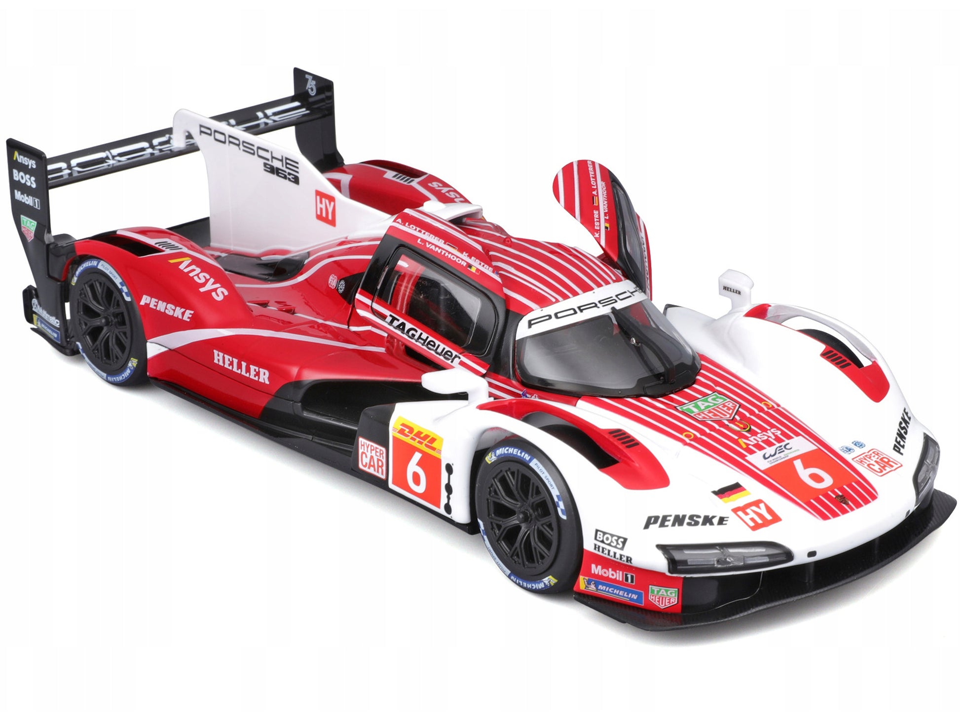 Porsche 963 #6 Kevin Estre - Andre Lotterer - Laurens Vanthoor "Porsche Penske Motorsport" Winner "FIA World Endurance Championship" (2024) 1/24 Diecast Model Car by Bburago