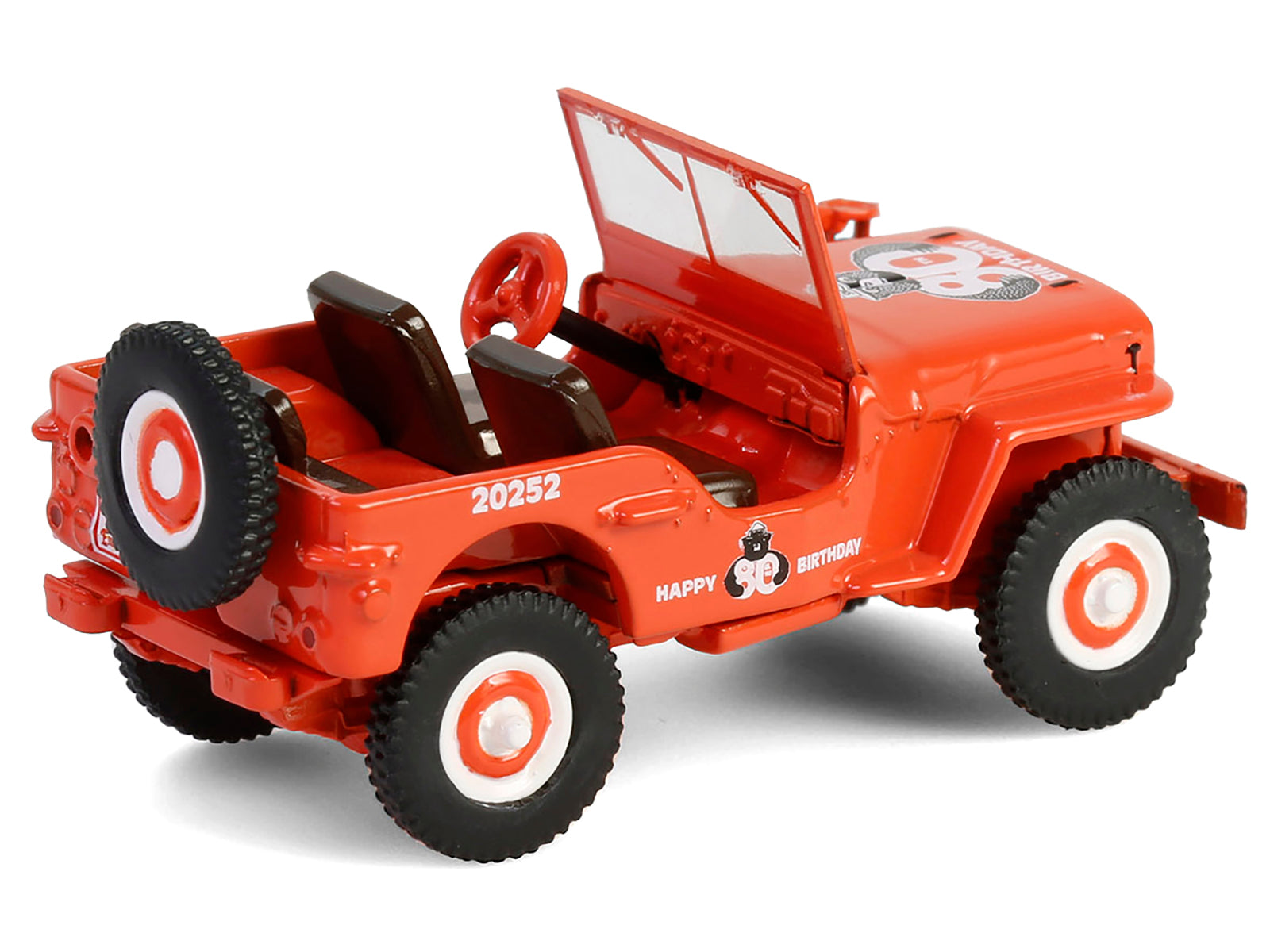 1944 Willys MB Jeep Red "Smokey Bear 80th Anniversary" "Anniversary Collection" Series 17 1/64 Diecast Model Car by Greenlight
