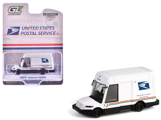 Oshkosh Next Generation Delivery Vehicle (NGDV) "United States Postal Service" White with Red and Blue Stripes "Hobby Exclusive" Series 1/64 Diecast Model Car by Greenlight