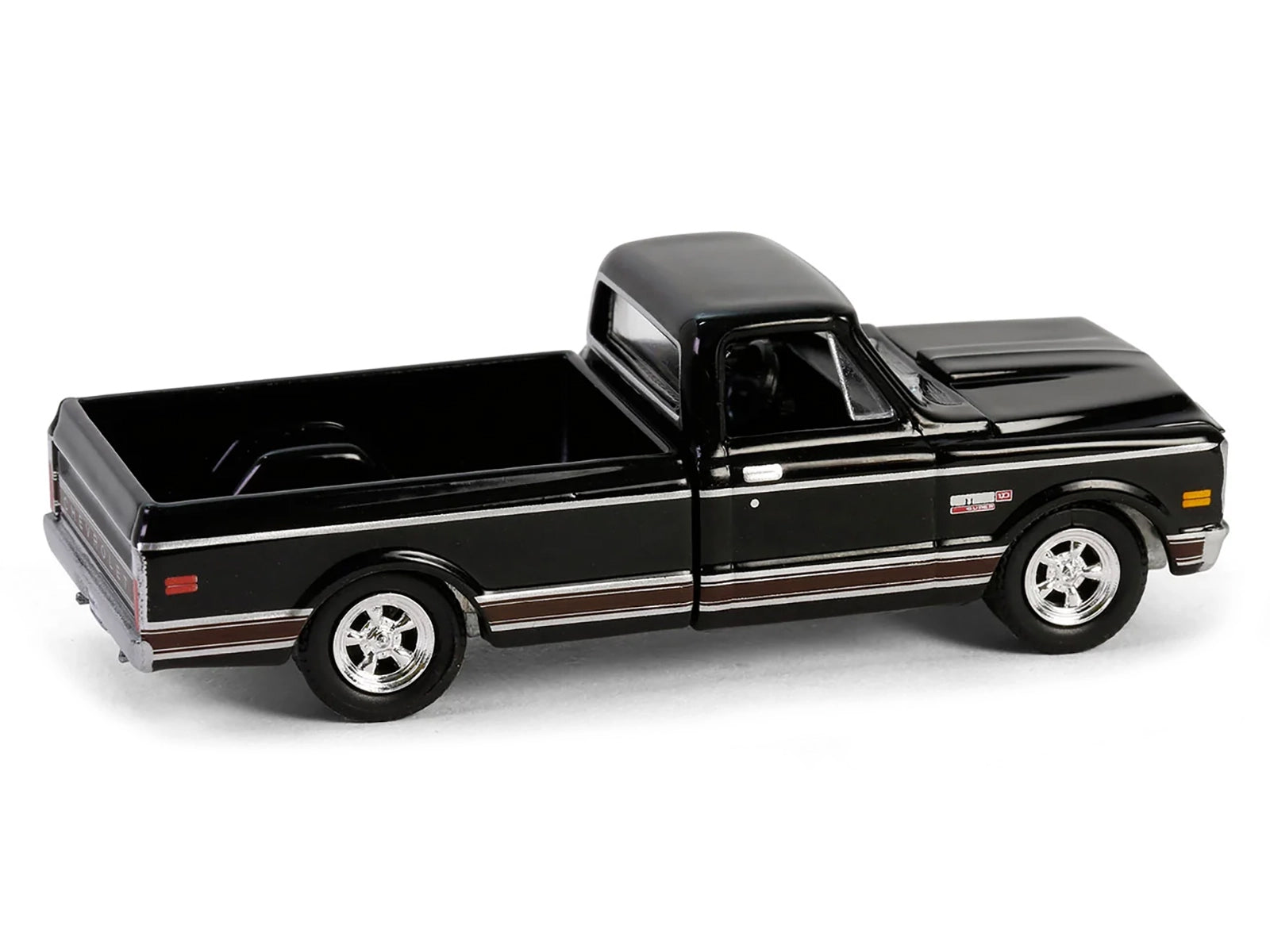 1972 Chevrolet Cheyenne C10 Short Bed Pickup Truck Black "Hobby Exclusive" Series 1/64 Diecast Model Car by Greenlight