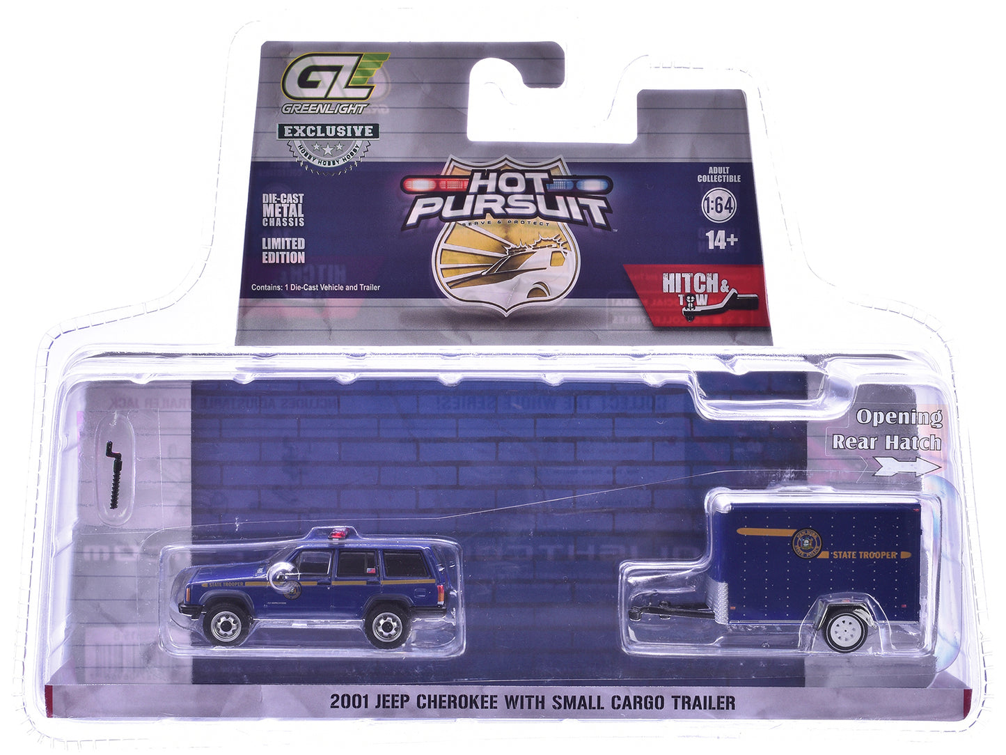 "Hot Pursuit Hitch & Tow" Series 1 Set of 3 pieces 1/64 Diecast Model Cars by Greenlight