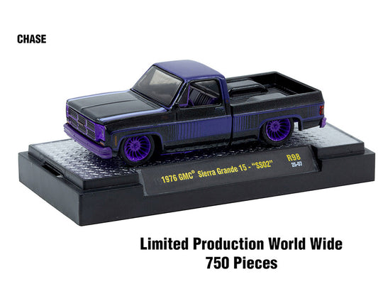 "Auto-Thentics" 6 piece Set Release 98 IN DISPLAY CASES Limited Edition 1/64 Diecast Model Cars by M2 Machines