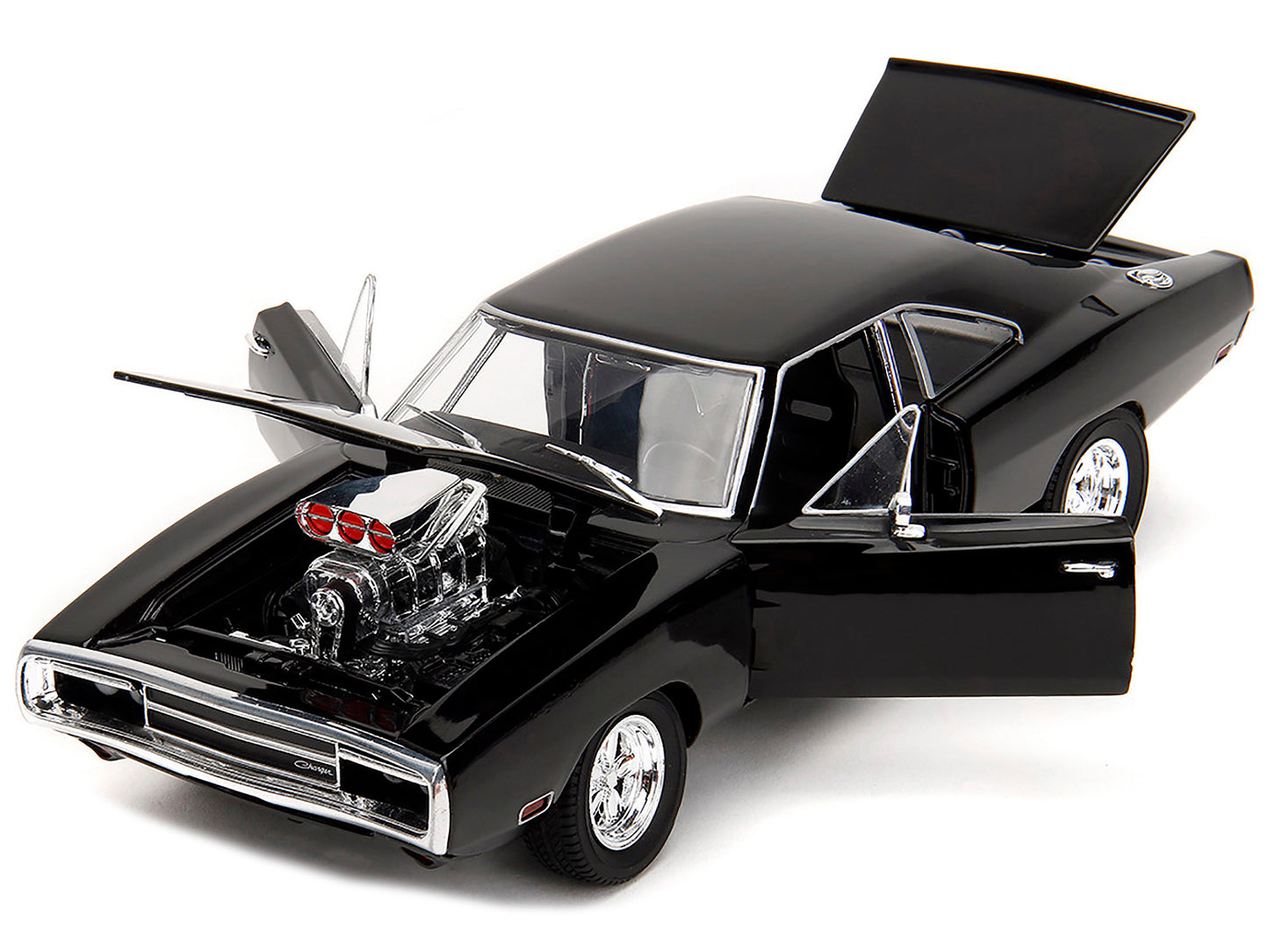 Dom's Dodge Charger R/T Black "Fast & Furious" (2009) Movie "TrueSpec" Series 1/24 Diecast Model Car by Jada