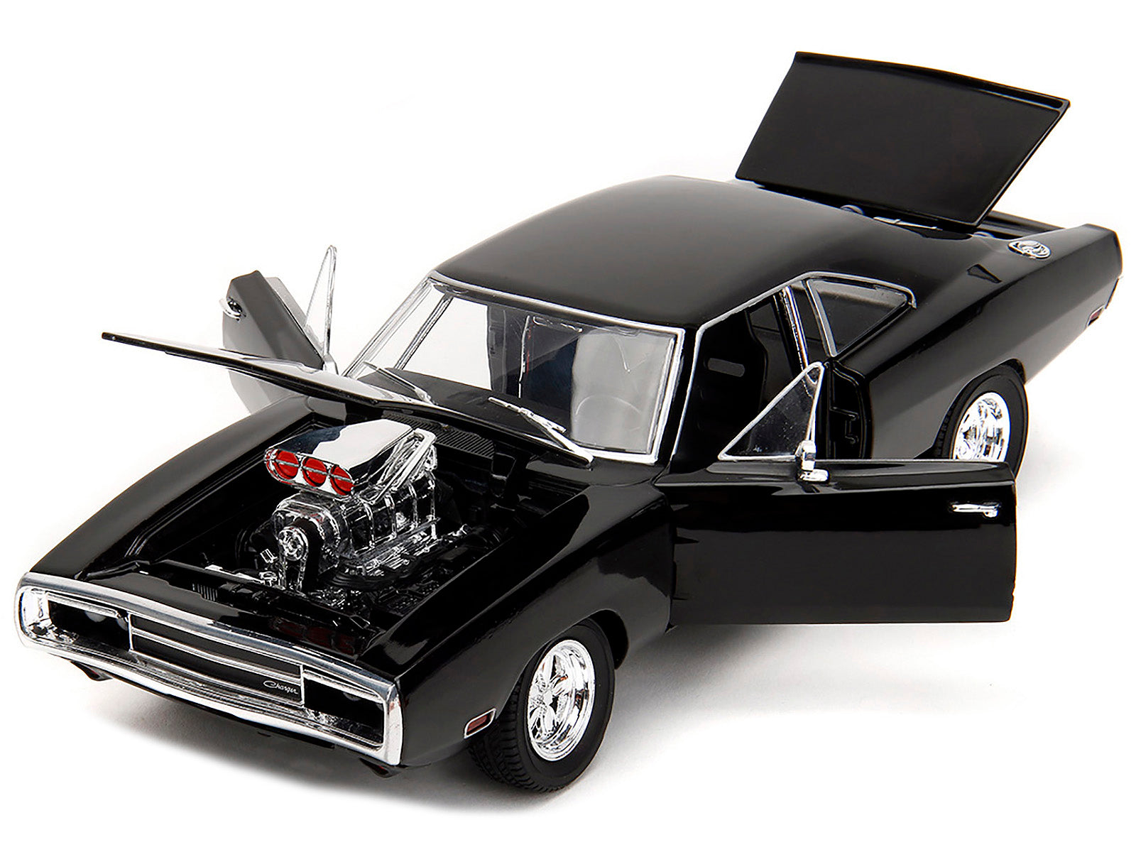 Dom's Dodge Charger R/T Black "Fast & Furious" (2009) Movie "TrueSpec" Series 1/24 Diecast Model Car by Jada