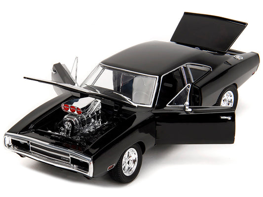 Dom's Dodge Charger R/T Black "Fast & Furious" (2009) Movie "TrueSpec" Series 1/24 Diecast Model Car by Jada