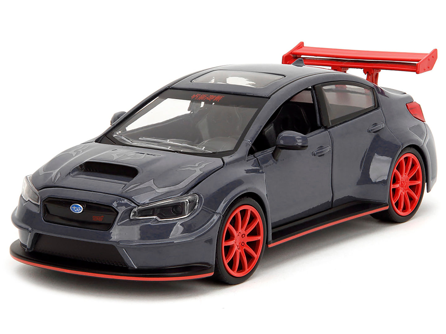 2016 Subaru WRX STI Widebody Dark Blue and Yuji Itadori Diecast Figure "Jujutsu Kaisen" (2020‚Äì2023) TV Series "Anime Hollywood Rides" Series 1/24 Diecast Model Car by Jada