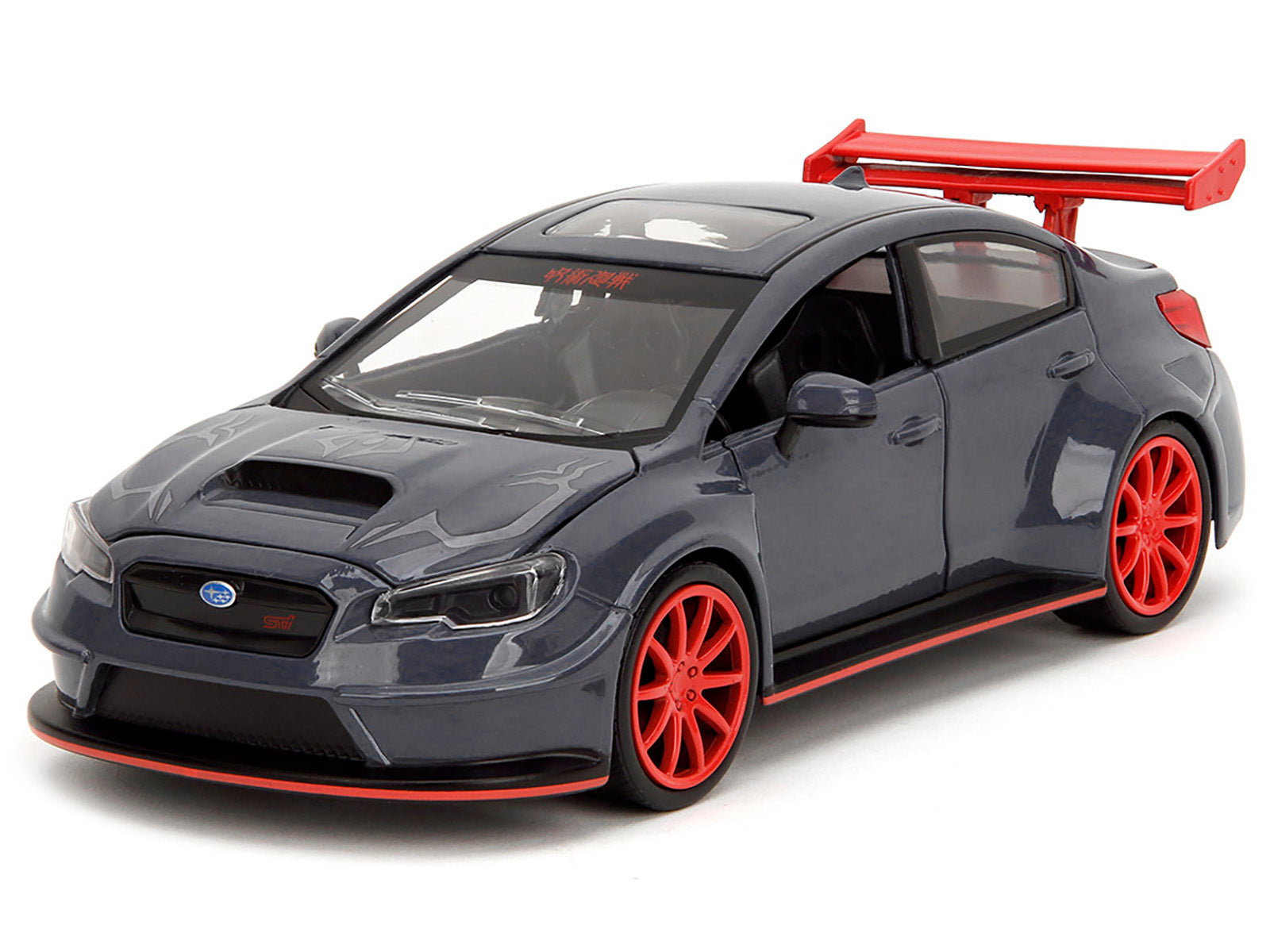 2016 Subaru WRX STI Widebody Dark Blue and Yuji Itadori Diecast Figure "Jujutsu Kaisen" (2020‚Äì2023) TV Series "Anime Hollywood Rides" Series 1/24 Diecast Model Car by Jada