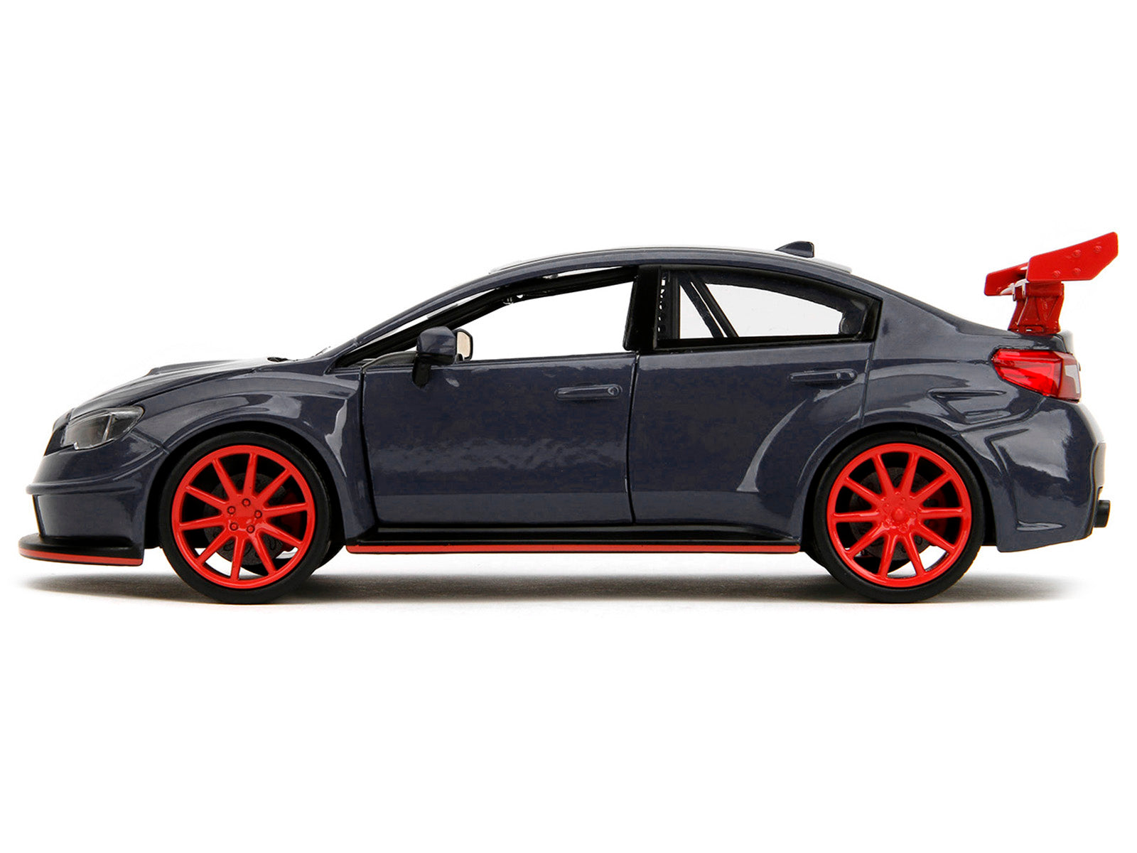 2016 Subaru WRX STI Widebody Dark Blue and Yuji Itadori Diecast Figure "Jujutsu Kaisen" (2020‚Äì2023) TV Series "Anime Hollywood Rides" Series 1/24 Diecast Model Car by Jada
