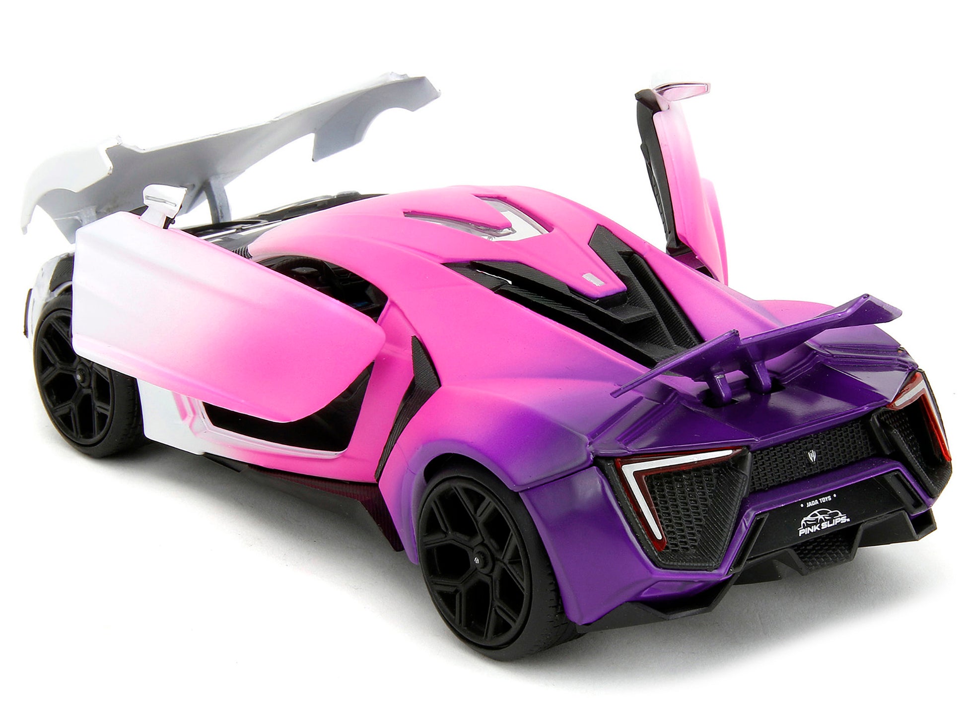 Lykan Hypersport White Pink and Purple Gradient "Pink Slips" Series 1/24 Diecast Model Car by Jada
