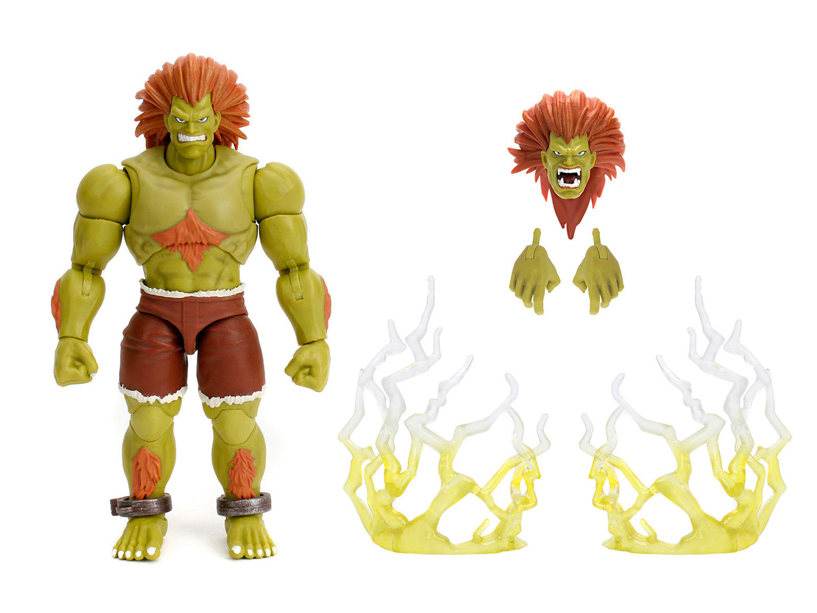 Blanka 7.5" Moveable Figure with Accessories and Alternate Head and Hands "Ultra Street Fighter II: The Final Challengers" (2017) Video Game Model by Jada